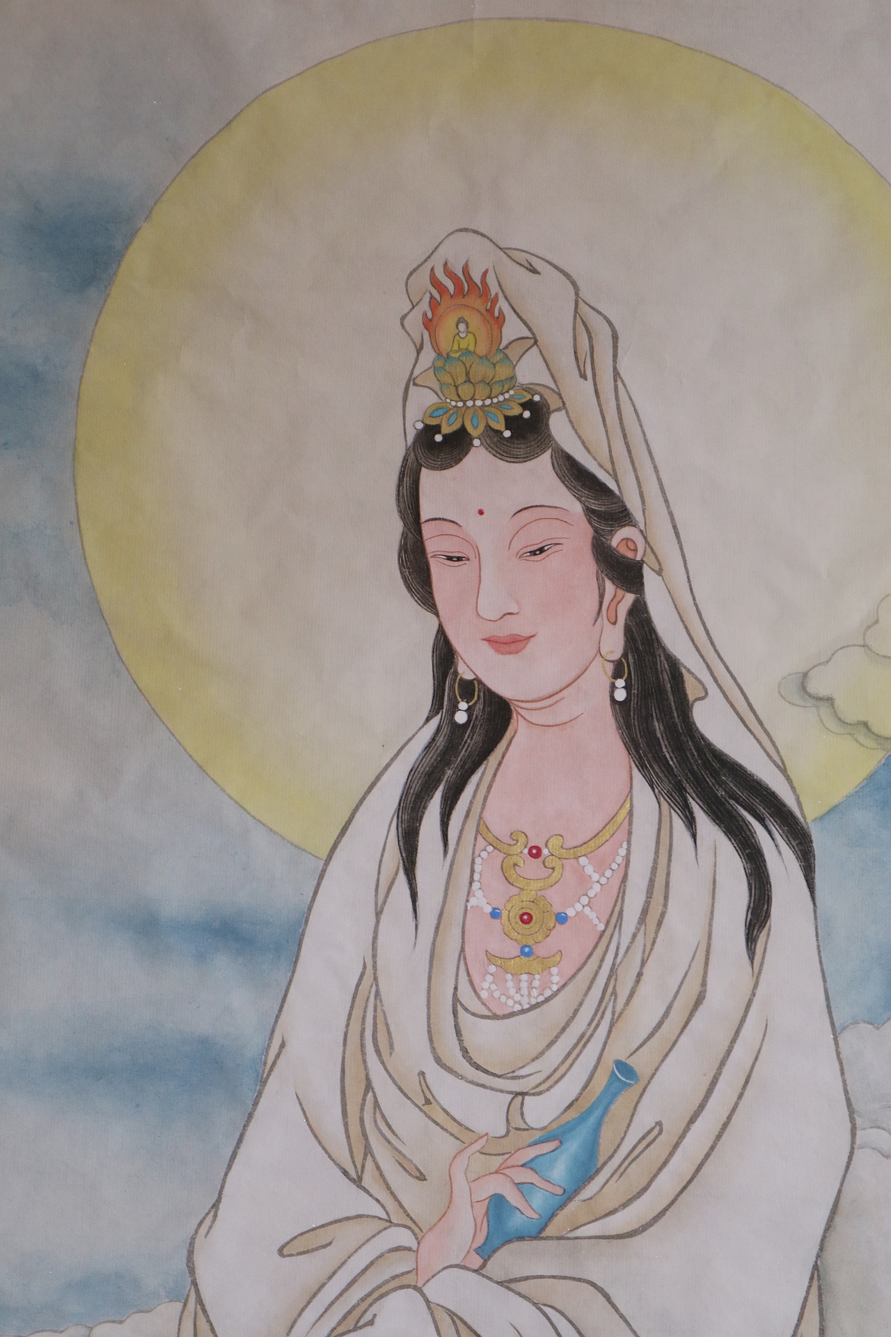 白衣观音像|纯艺术|绘画|无所住生其心 - 临摹作品 - 站酷 (zcool)