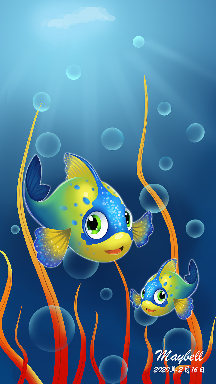 海底世界|插画|创作习作|zoe缥缈_临摹作品-站酷zcool