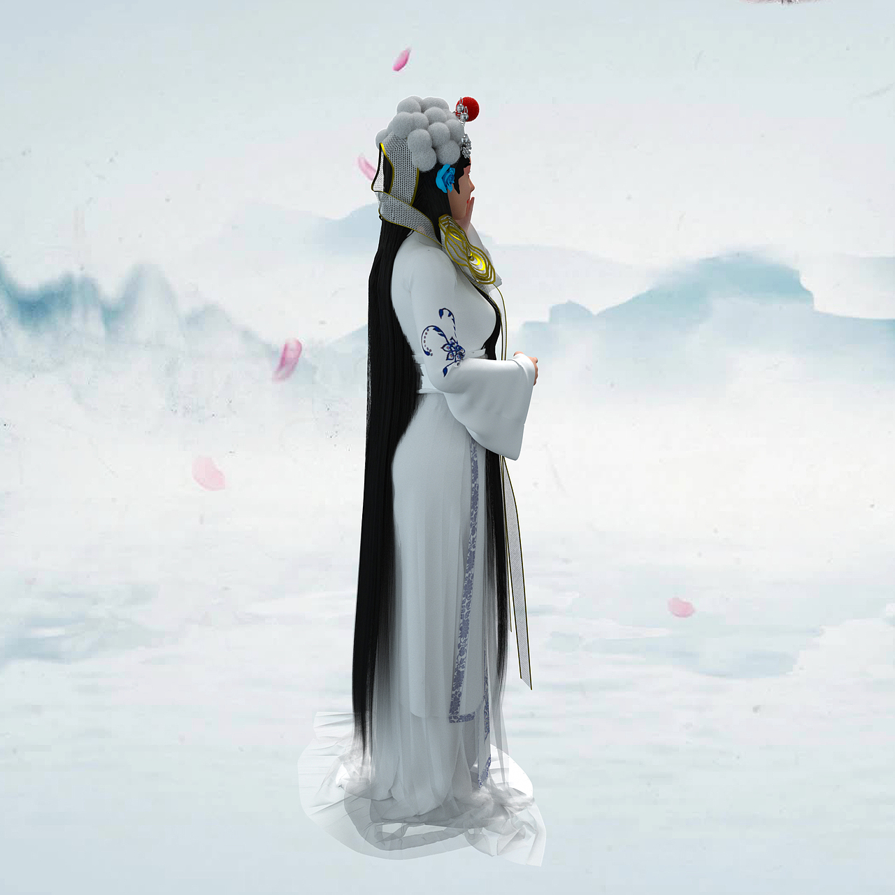 三维渲染-戏子白素贞