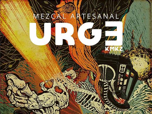 墨西哥文化插画|《URGE Mezcal标签》