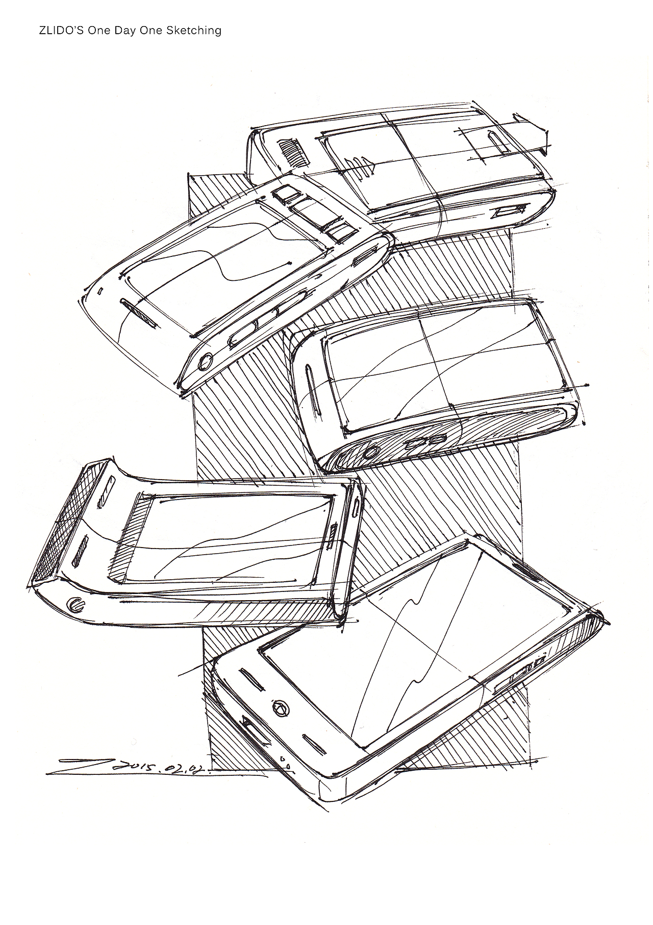 2015产品设计手绘1-2月 一日一画