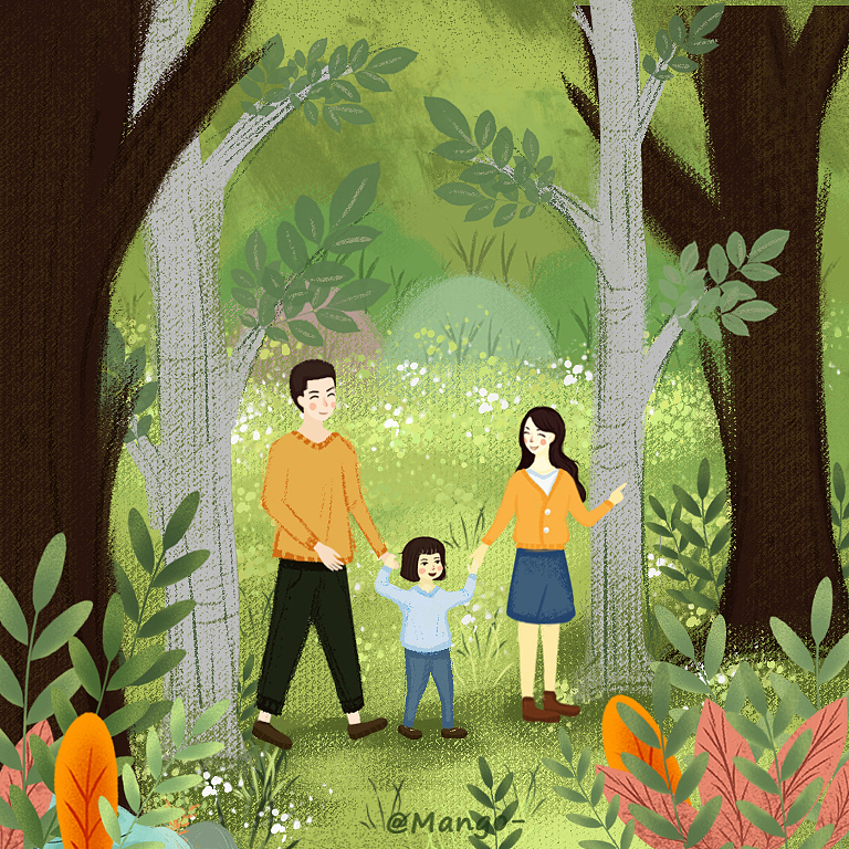 课件插图 Camping（野营）（图ZMTU3NjE4NDQ0） - 绘本 - 站酷设计师Mango1219原创素材 - 站酷ZCOOL