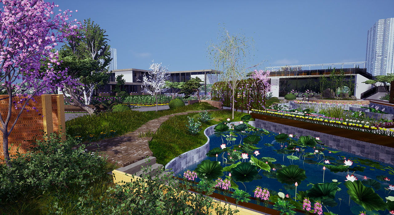 ue4苗圃景观三维场景