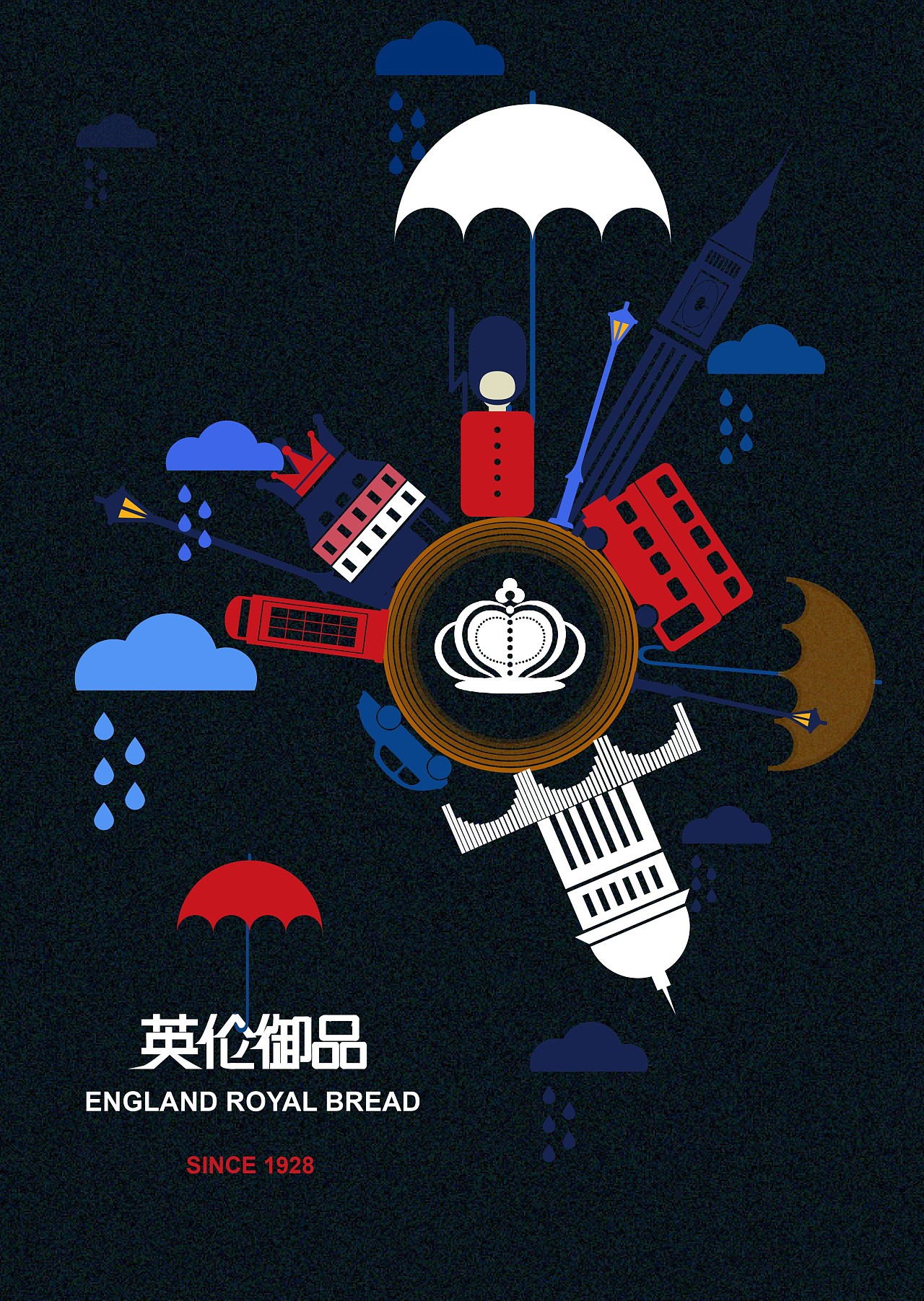 英伦时光面包店海报设计