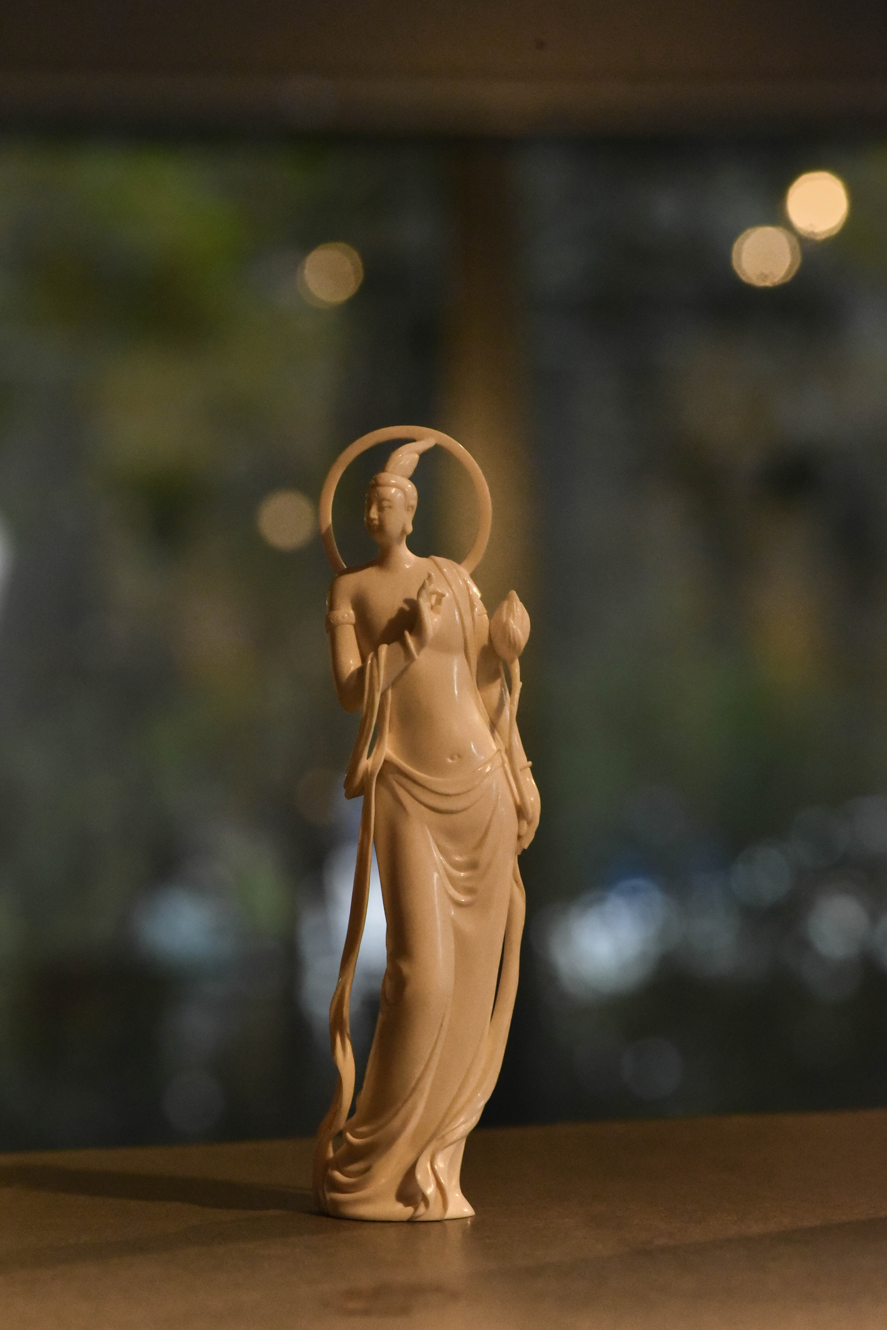 郑州珠宝摄影 猛犸牙雕 飞天女神观音像 13838135574