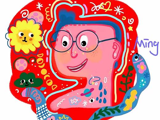 形象插画（个人主页-ZNTY3NTc4NzY=） - 创作习作 - 站酷设计师阿明正传原创素材 - 站酷ZCOOL