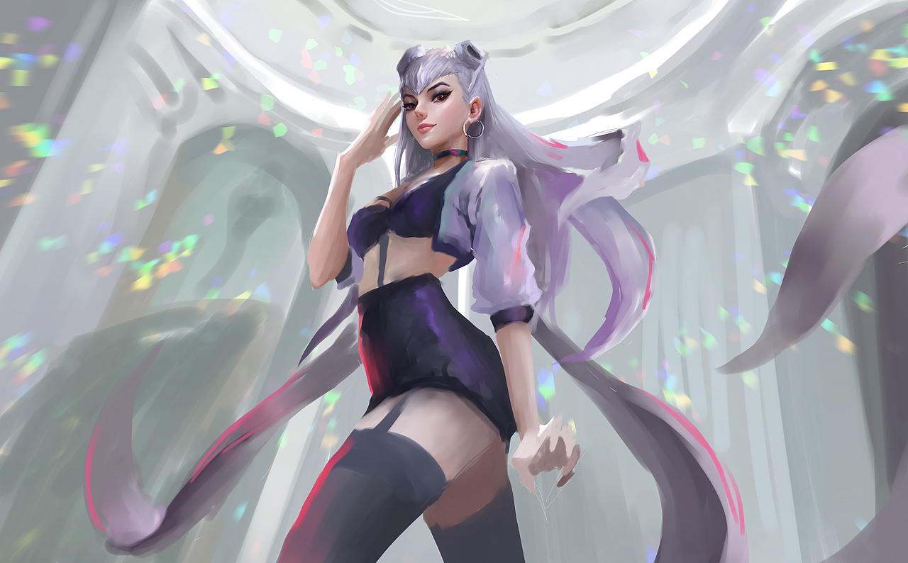KDA伊芙琳（图ZMzYwMDY1NTM2） - 游戏原画 - 站酷设计师RAICHY原创素材 - 站酷ZCOOL