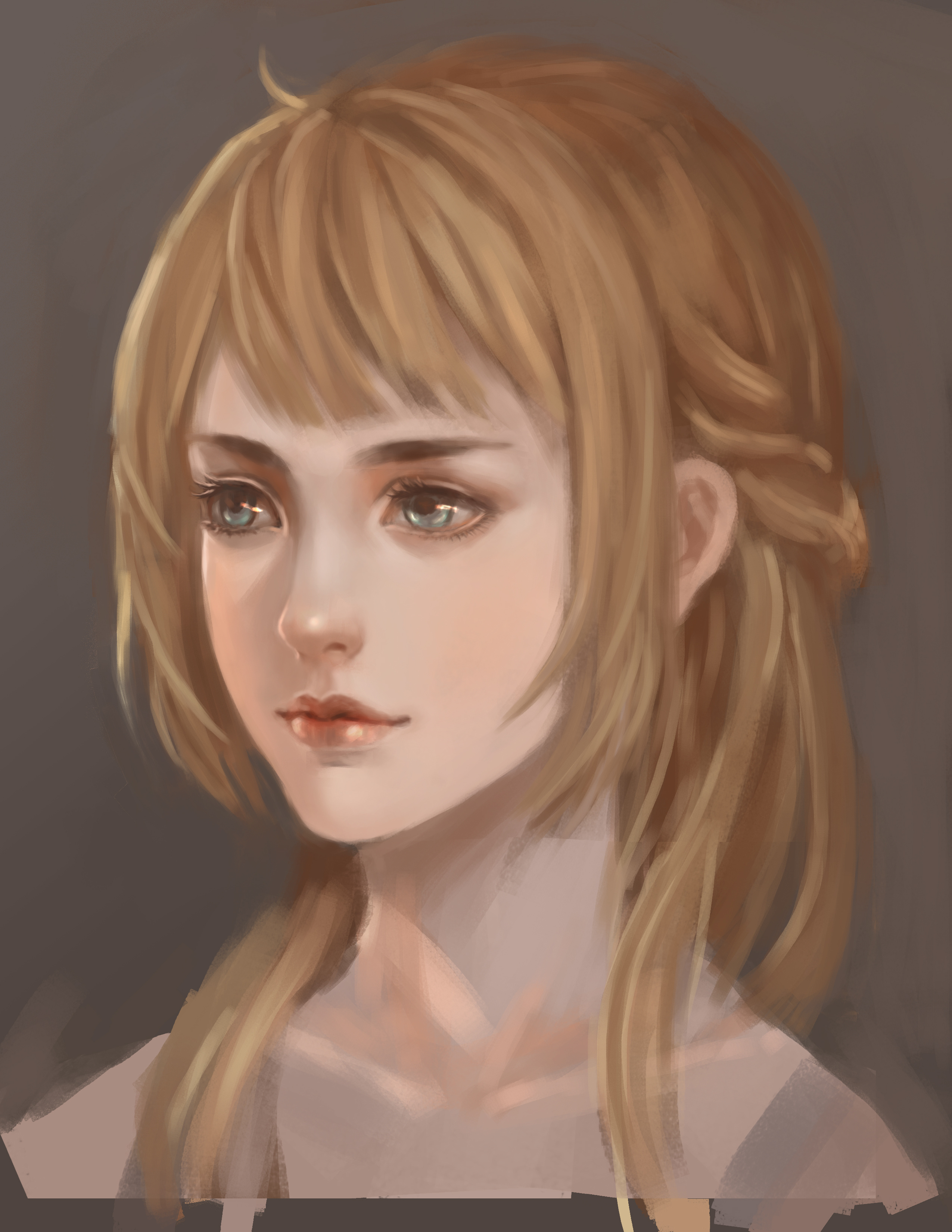 ps手绘cg人物头像练习