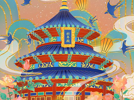 天坛系列文创产品/插画设计