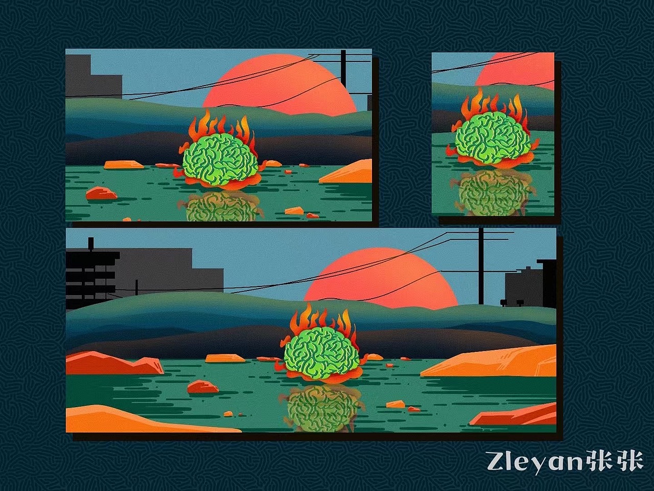 失火的灵魂（图ZMjUyMjI3MTgw） - 商业插画 - 站酷设计师Zleyan张原创素材 - 站酷ZCOOL