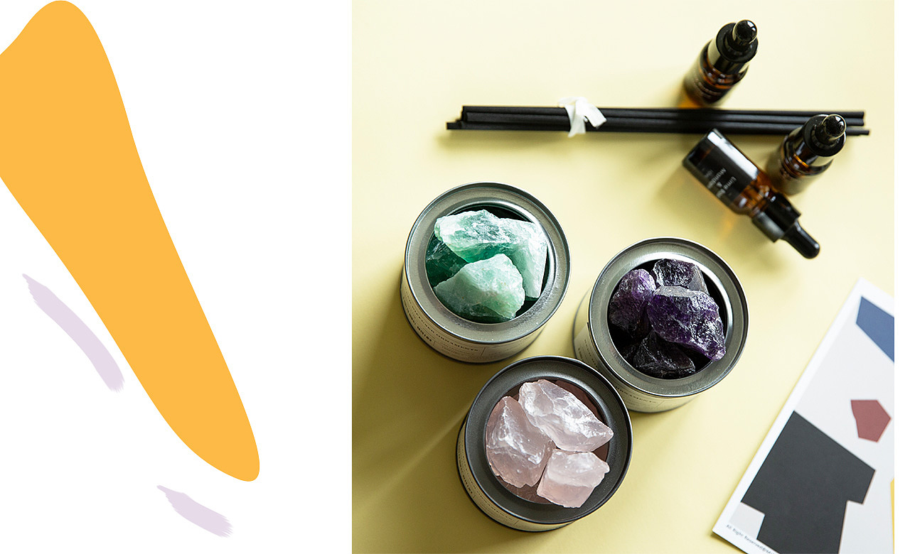 两款无火香薰扩香水晶石香氛摆件产品拍摄