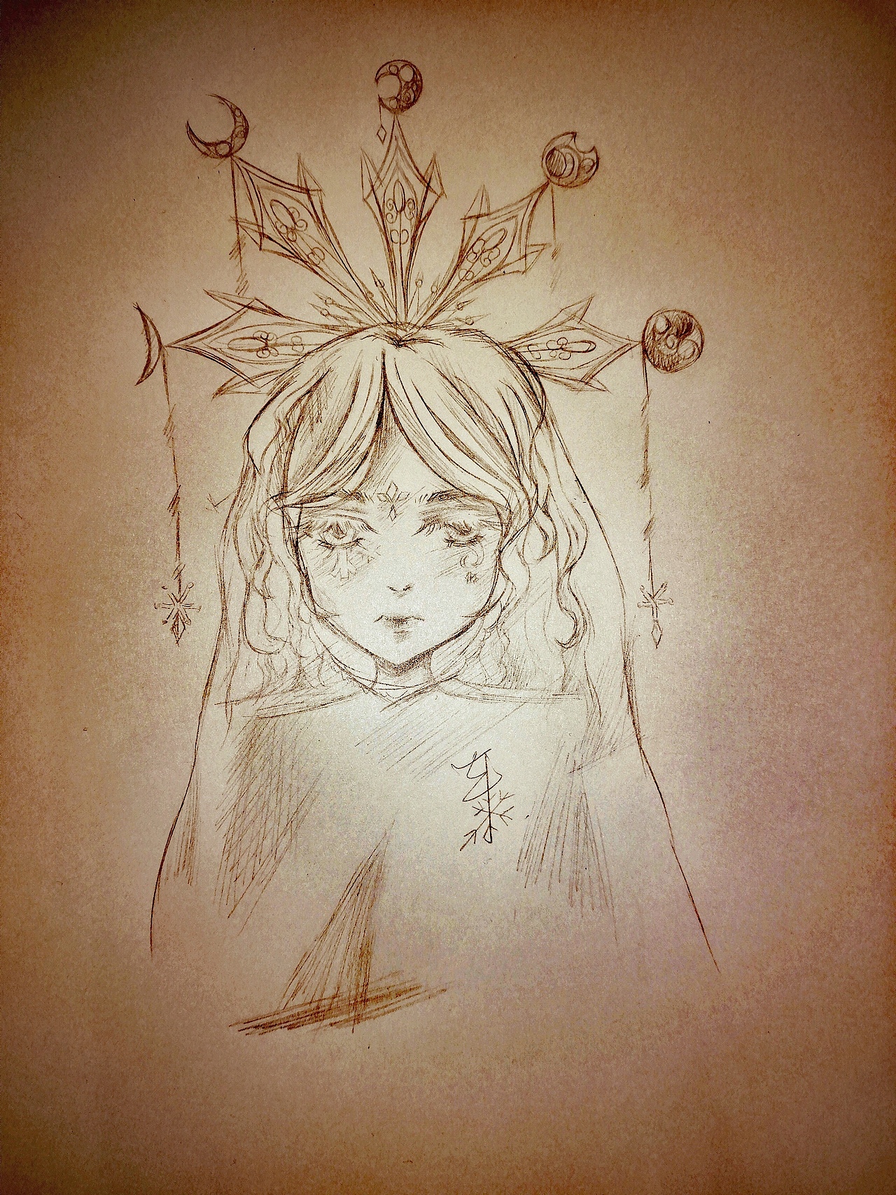 插画 终岁不知寒 宫墙夜归雪