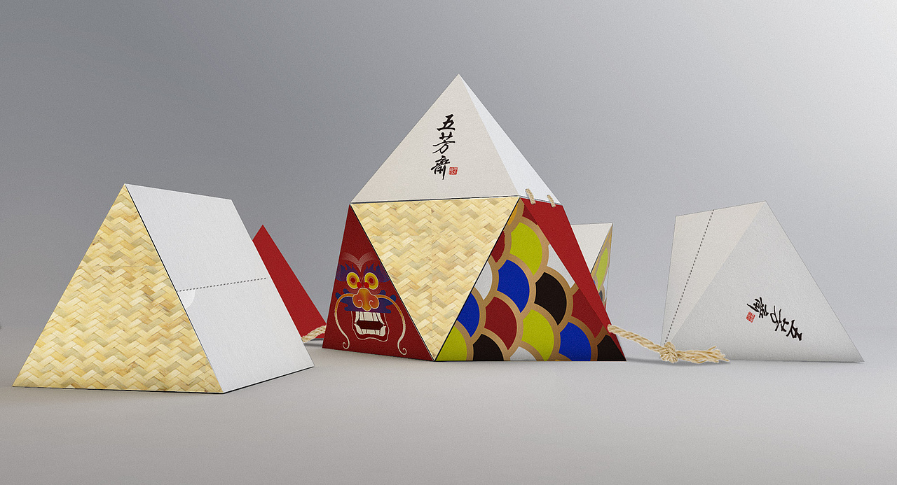 五芳斋粽子礼盒包装练习（图ZMjA1NjI2ODQ0） - 生活用品 - 站酷设计师ellenaic原创素材 - 站酷ZCOOL
