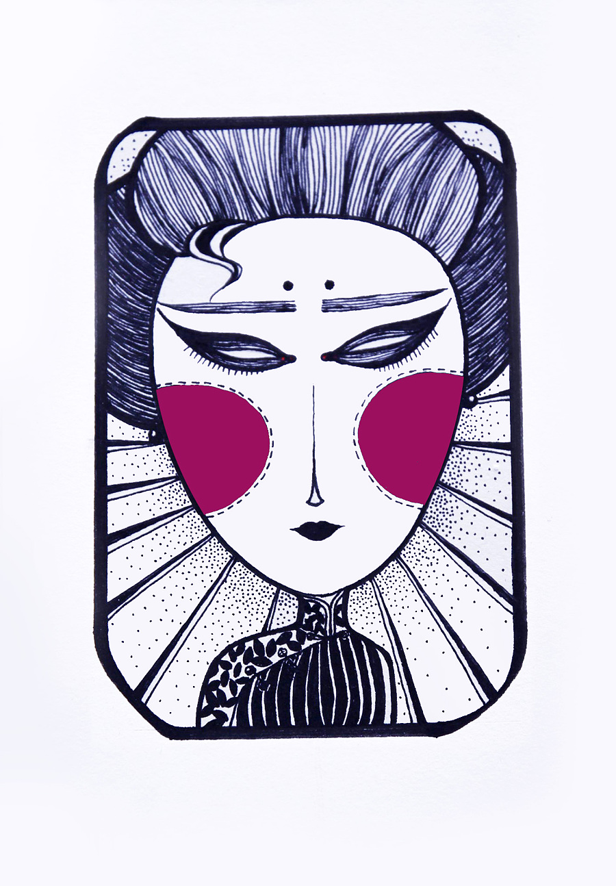 暗黑系列|涂鸦/潮流|插画|线体作用 - 原创设计作品 - 站酷 (zcool)