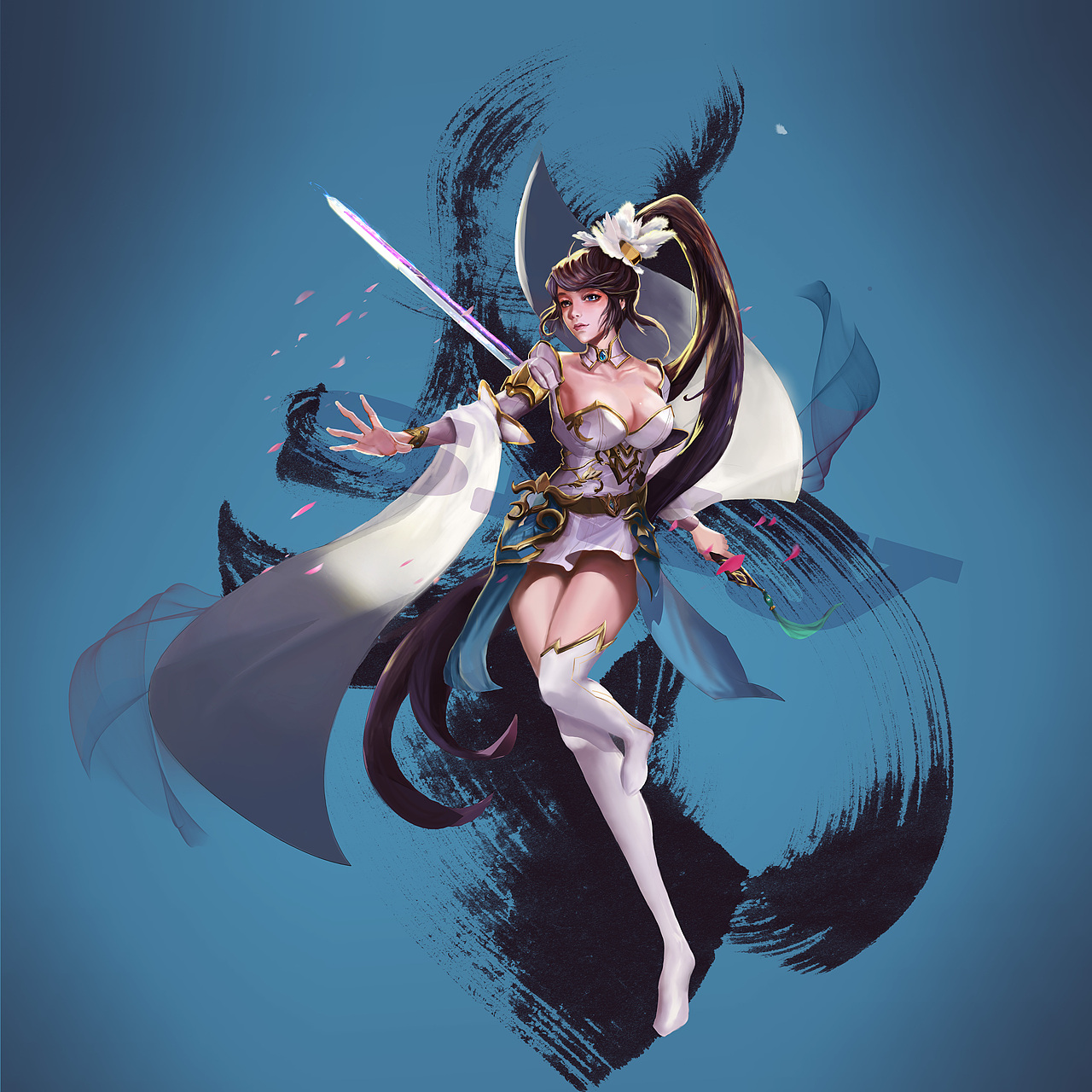 仙侠|插画|游戏原画|shisky_原创作品-站酷zcool