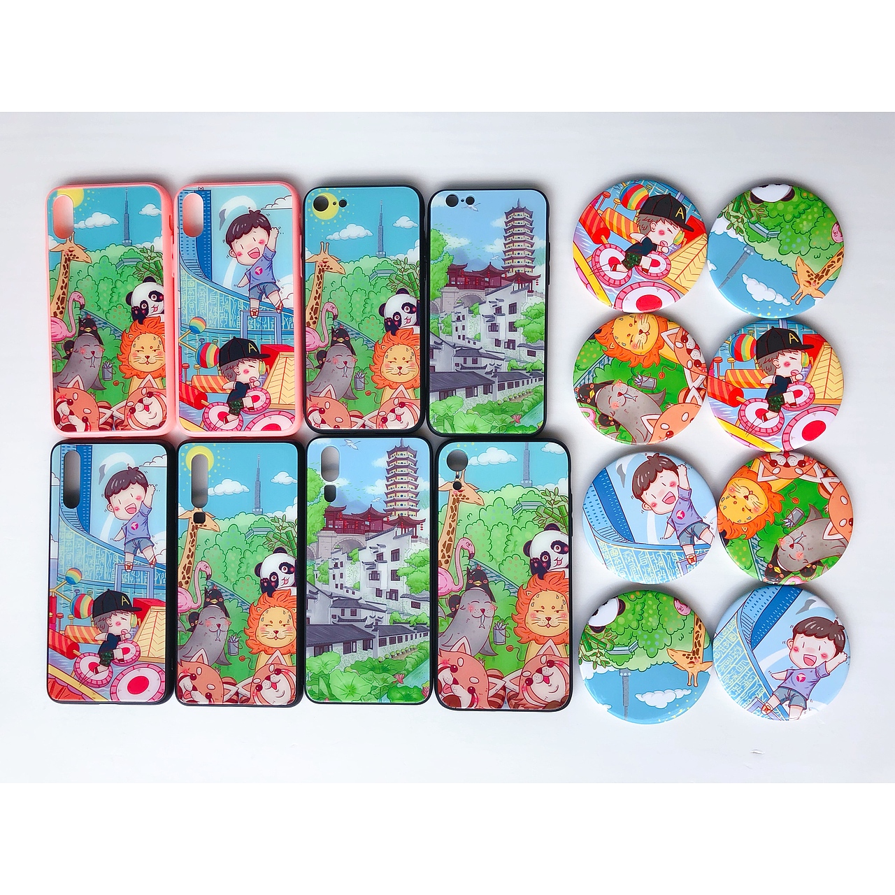 关于合肥旅游的插画