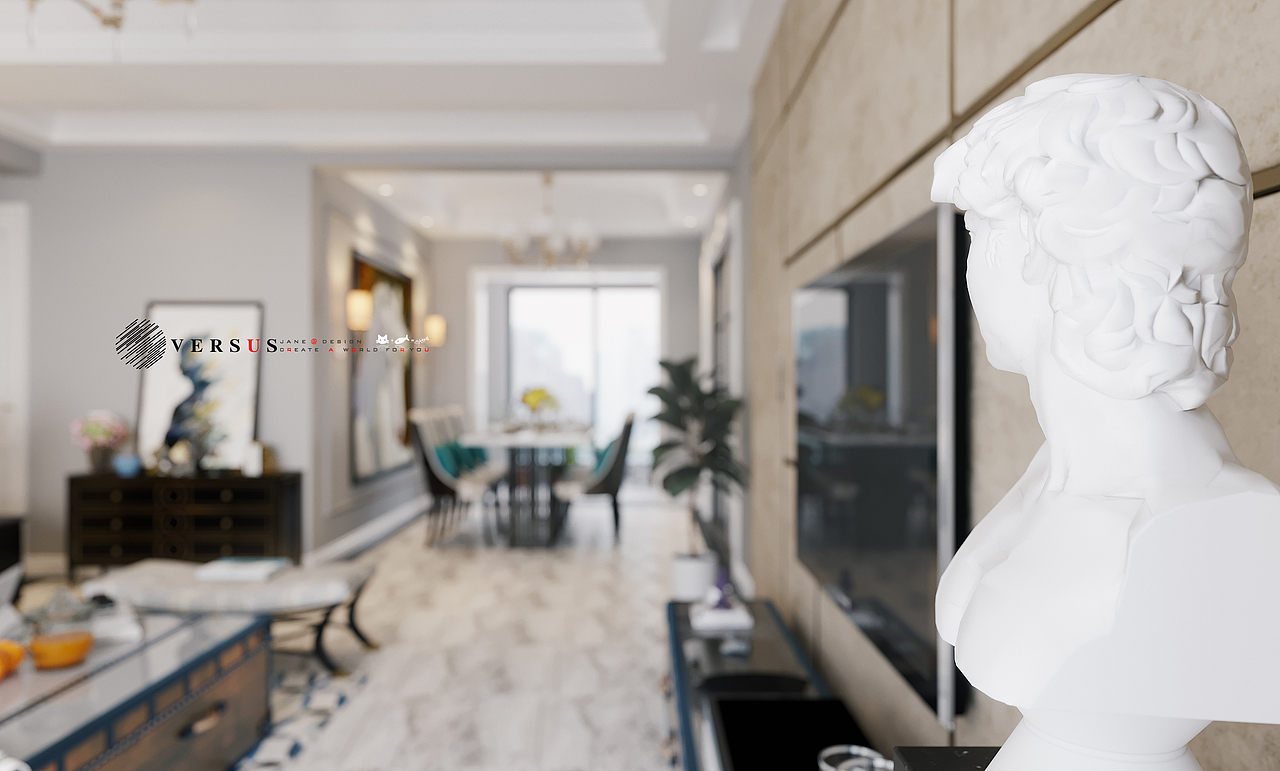 『 孔雀蓝 · 美式 』（图ZMTE5NTE3MzQ4） - 家装设计 - 站酷设计师JANE______原创素材 - 站酷ZCOOL