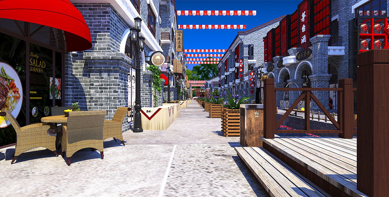 金鼎山街区包装（图ZMjY2MTk5MDc2） - 商业空间设计 - 站酷设计师吐火原创素材 - 站酷ZCOOL