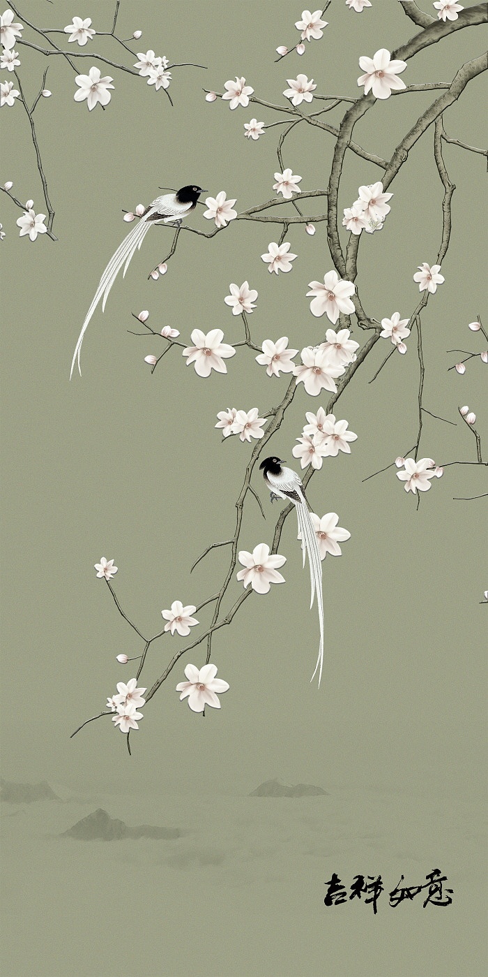 门帘新花鸟图2（图ZMjcxNjIyNDM2） - 书籍/画册 - 站酷设计师纱画图库一澜轩阁原创素材 - 站酷ZCOOL