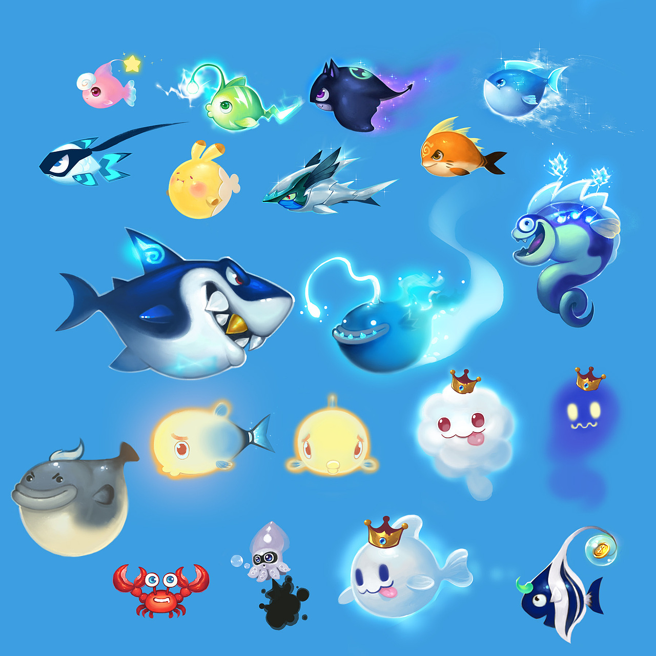 2015~2016原画 Q版海洋类 手游项目（图ZNTU4MDQ3MDA=） - 游戏原画 - 站酷设计师wydjojo原创素材 - 站酷ZCOOL