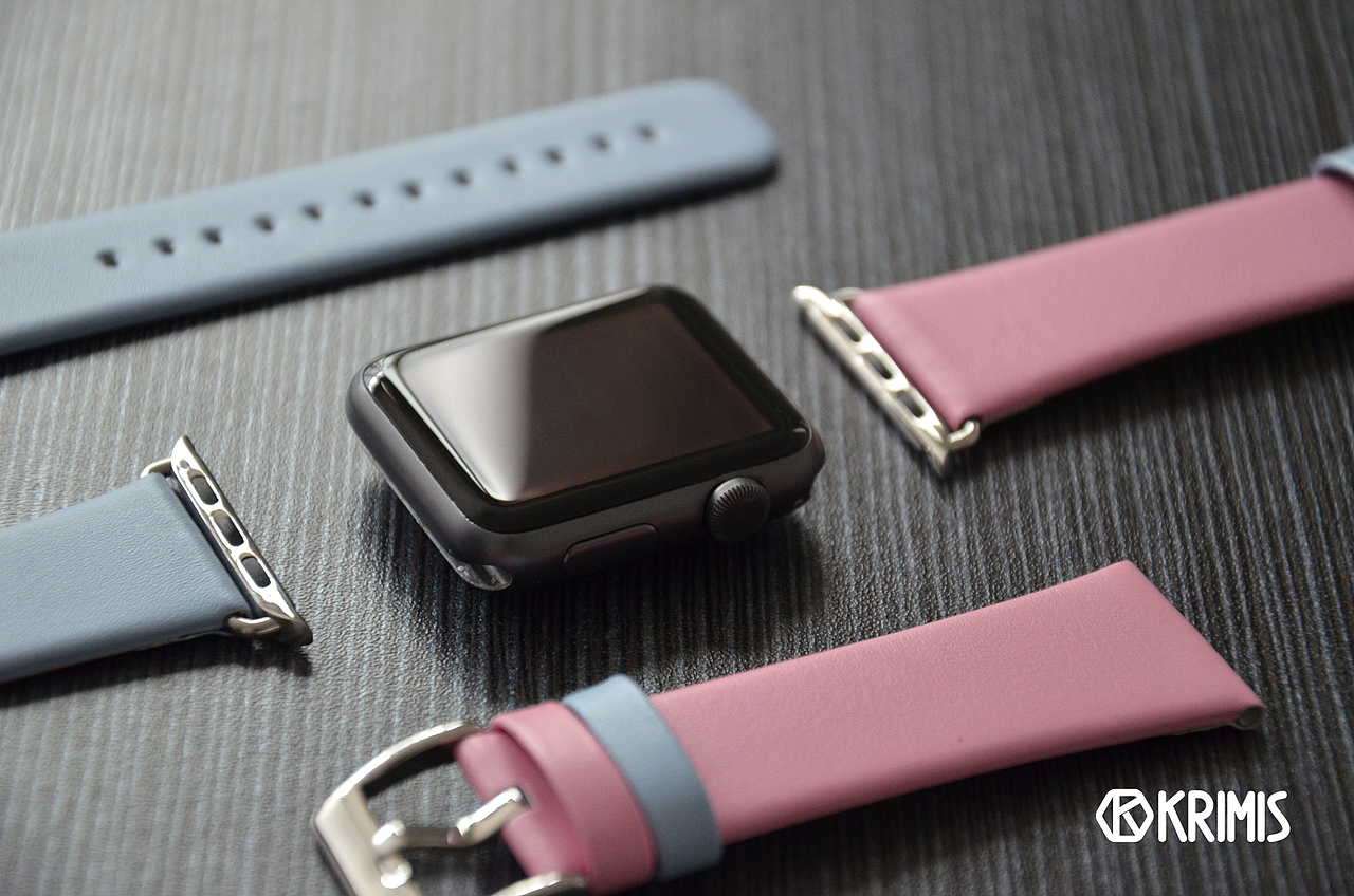krimis苹果手表表带拍摄 新品 applewatch撞色表带