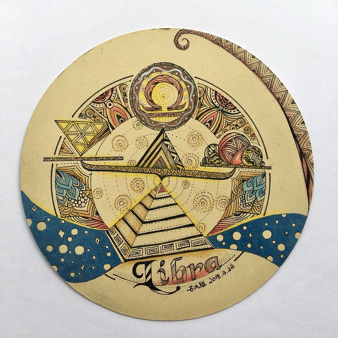 禅绕画·天秤座/金牛座/白羊座（图ZMTI5MDI1MDY4） - 新锐潮流插画 - 站酷设计师慧心禅绕画原创素材 - 站酷ZCOOL