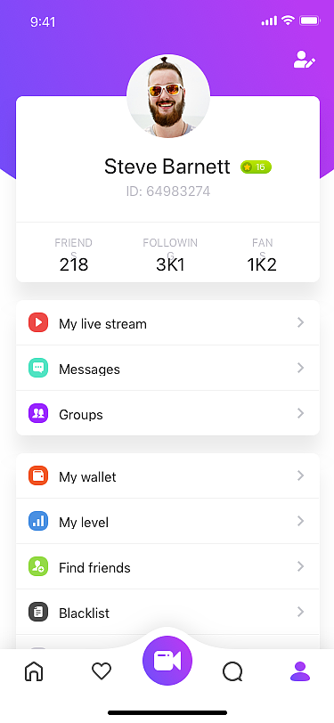 直播应用界面包（图ZMTI0MTcxNTMy） - APP界面 - 站酷设计师黑马ICON原创素材 - 站酷ZCOOL