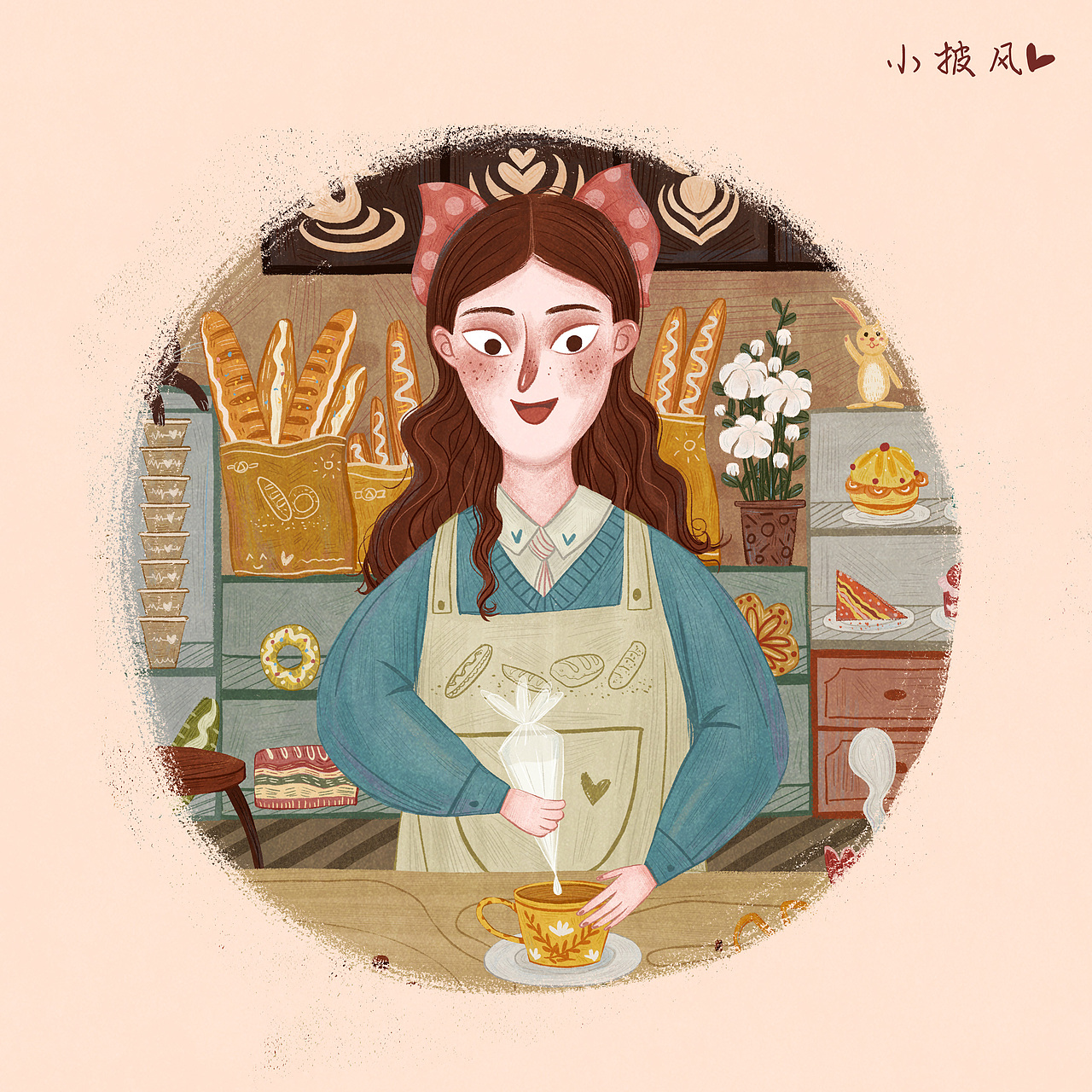 请你喝杯咖啡～给你做一个大杯的☕️（图ZMjAwMDI5ODA4） - 商业插画 - 站酷设计师小披风R原创素材 - 站酷ZCOOL