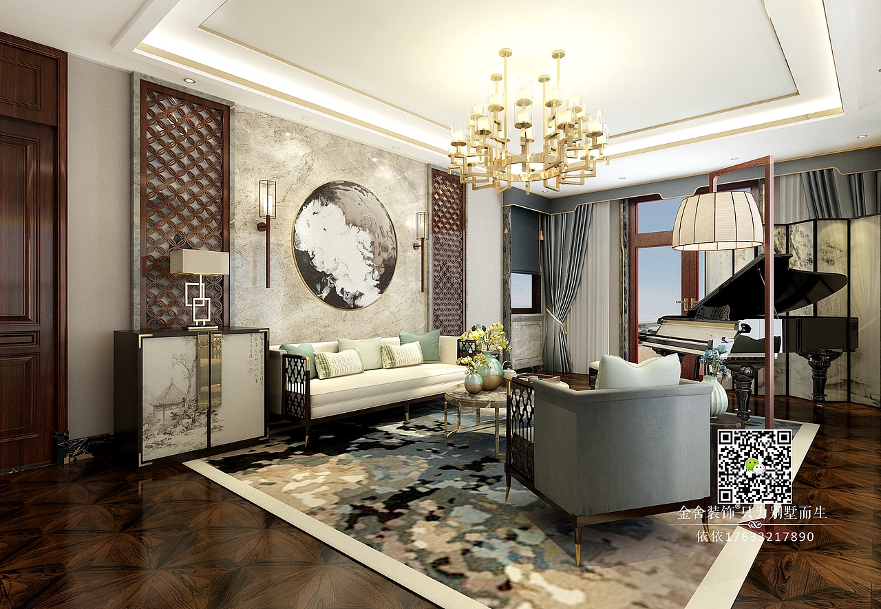 石家庄荣盛城装修新中式很不错!