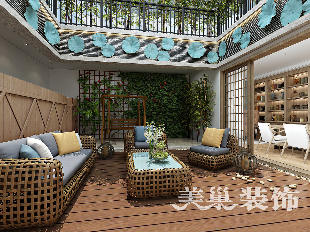 康桥九溪郡200平方叠拼别墅装修设计效果图