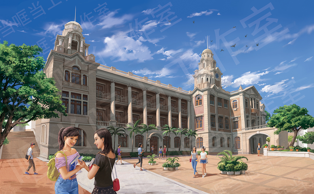 《香港正在说》x美丽中国x纪念祖国70周年(写实风格)