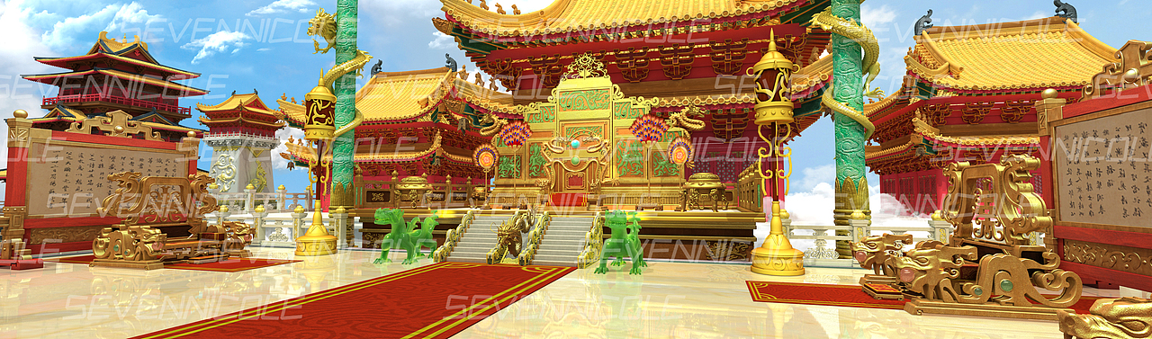 “三界游” 之 天宫（图ZMTIxMzcxNTI4） - 场景 - 站酷设计师SevenNicole原创素材 - 站酷ZCOOL