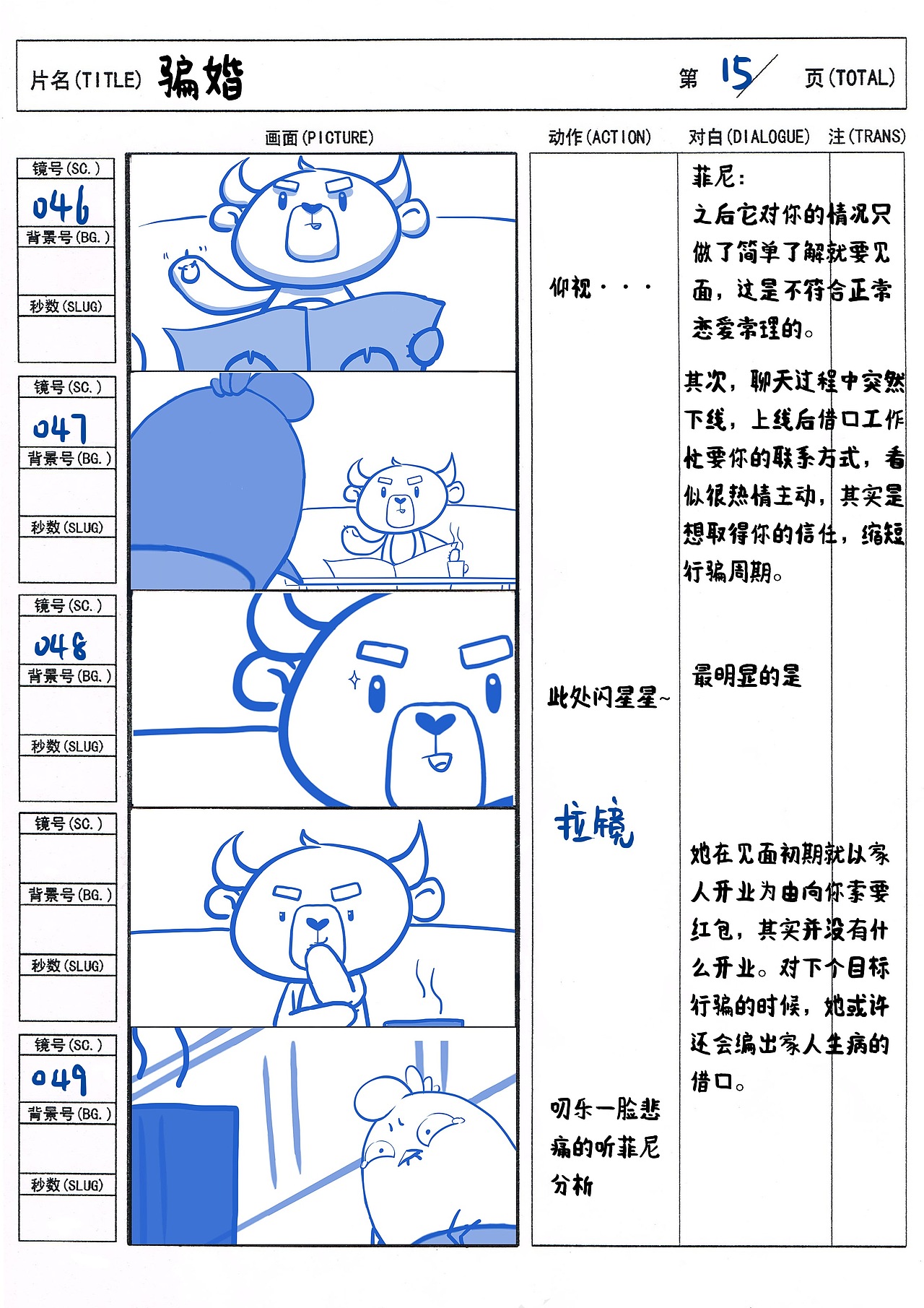 防诈骗动画分镜设计