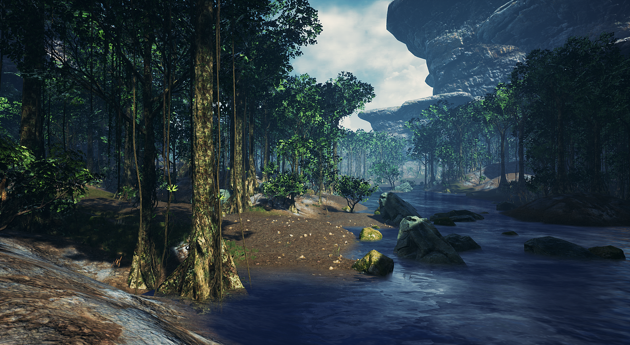 ue4&houdini森林场景