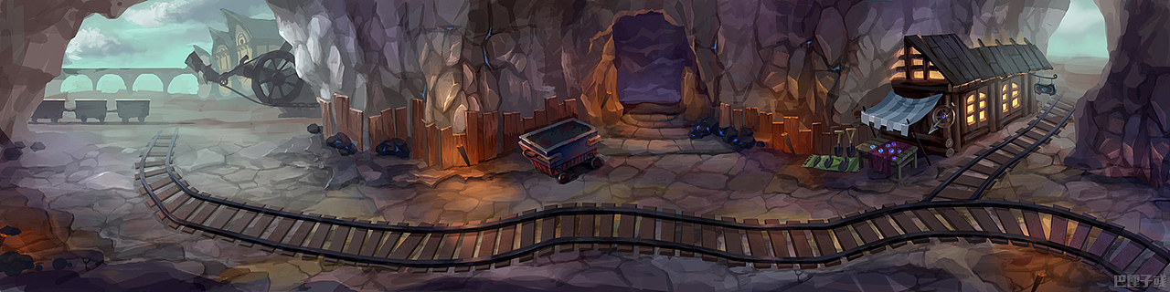 横版场景（图ZNTQ3NDMzNjg=） - 游戏原画 - 站酷设计师磨西原创素材 - 站酷ZCOOL