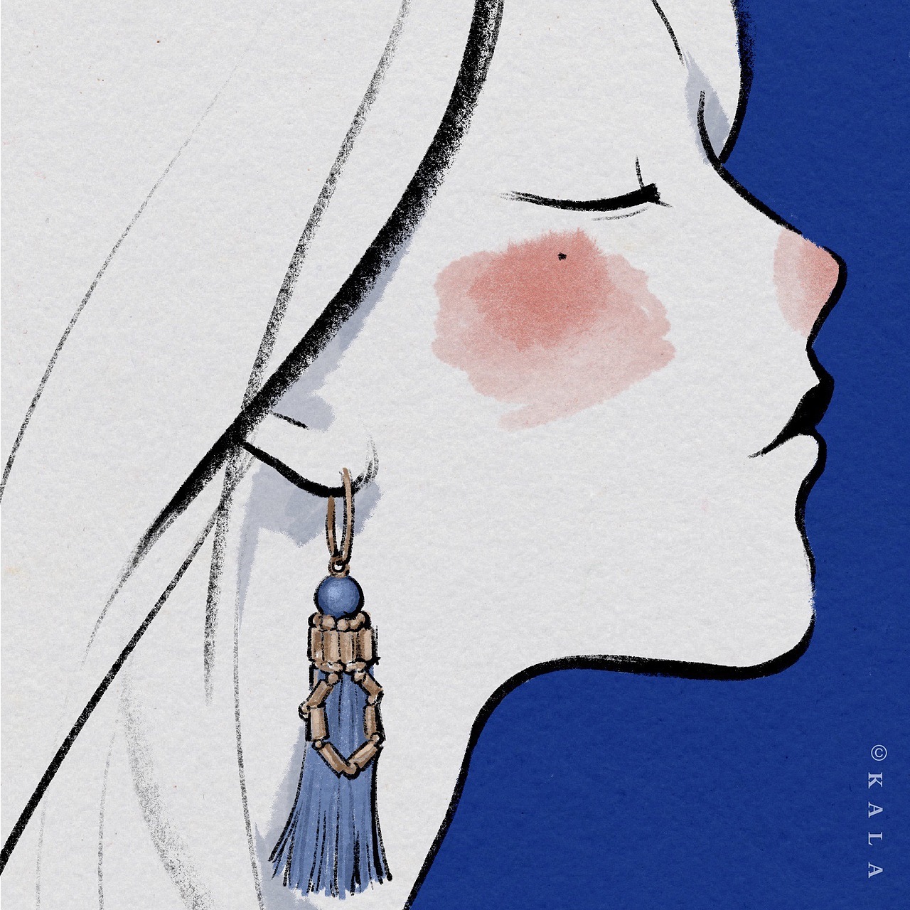 耳饰 | 极简风格插画（图ZMTc0NTY0NTg4） - 创作习作 - 站酷设计师KALA羊驼子原创素材 - 站酷ZCOOL