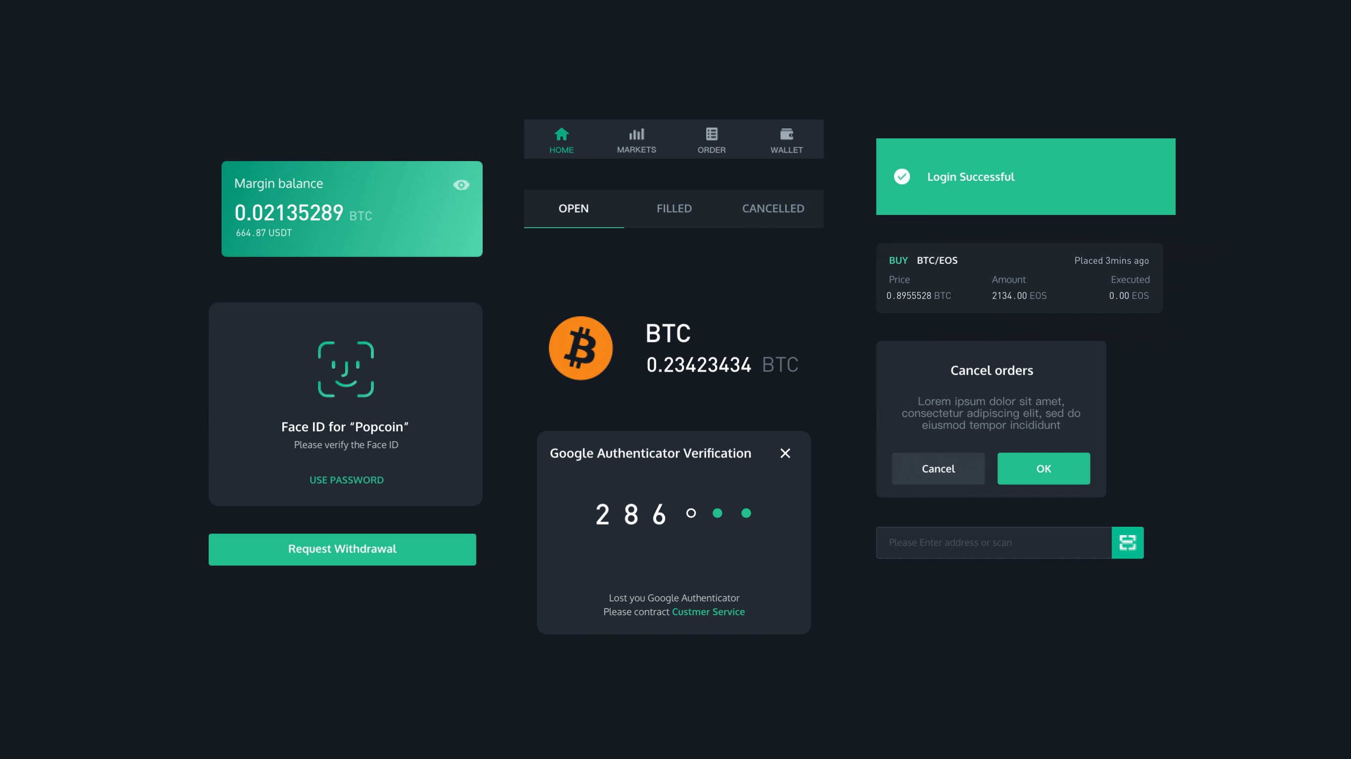 POPCOIN crypto exchange（图ZMTM4MjUzOTQ0） - APP界面 - 站酷设计师张北北北北北原创素材 - 站酷ZCOOL