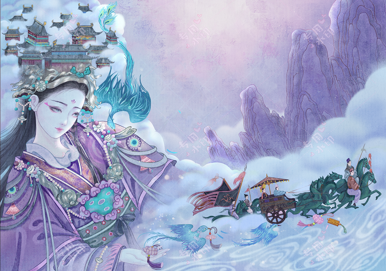 山海经故事系列（图ZMzc4Mzk2NzAw） - 艺术插画 - 站酷设计师百里阿木原创素材 - 站酷ZCOOL