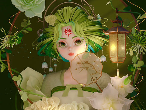 【建模】春—云想衣裳花想容