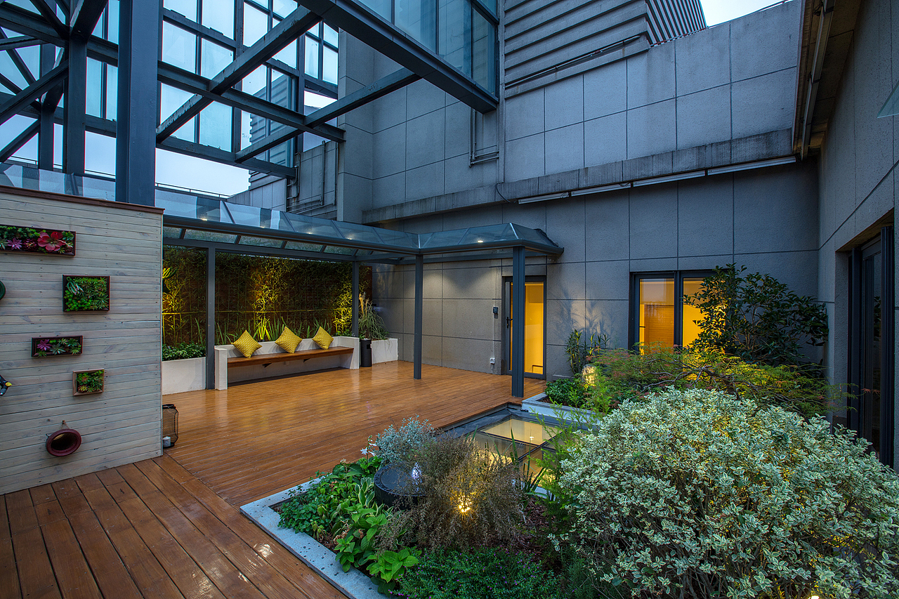 八八中心  上海屋顶花园设计 景观花园施工落地