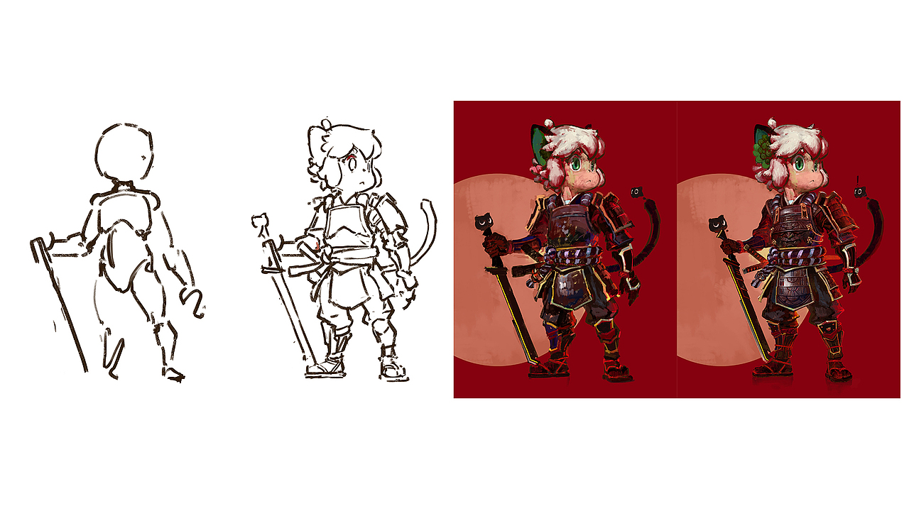 《将军罗小黑》罗小黑二创以及其他的插画习作（图ZMjYyMzIzNjg4） - 艺术插画 - 站酷设计师地球猫猫教原创素材 - 站酷ZCOOL