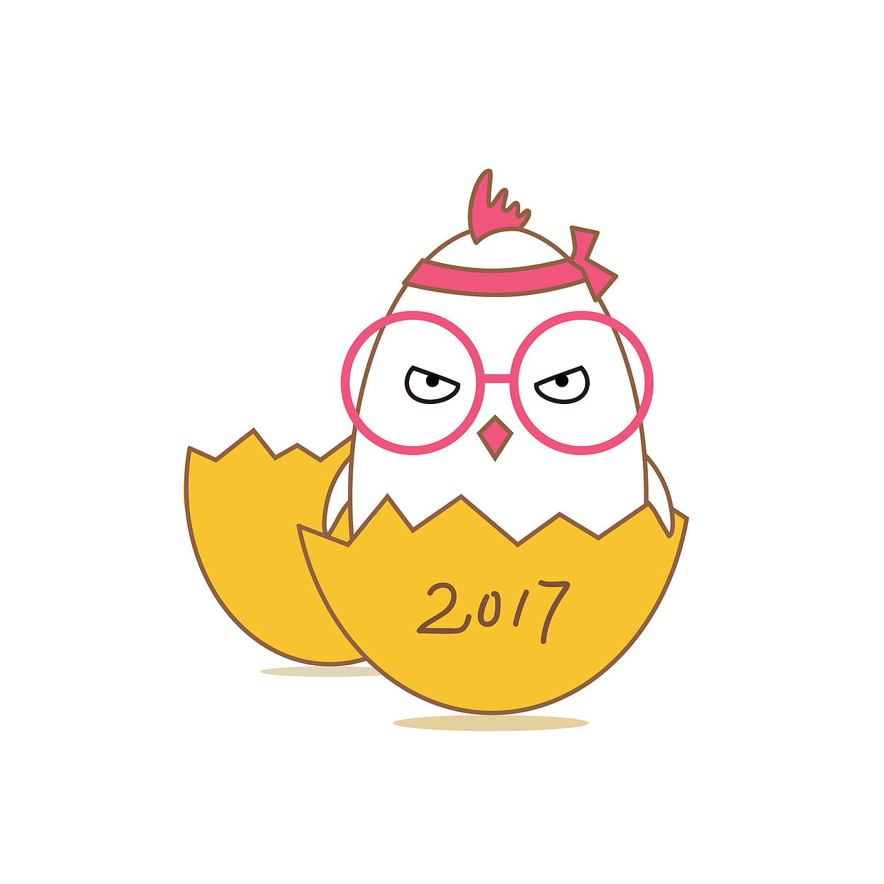 2017蛋生了！新的开始，努力奋斗！（图ZNjg1NDM5ODA=） - 艺术插画 - 站酷设计师Assia阿西娅原创素材 - 站酷ZCOOL