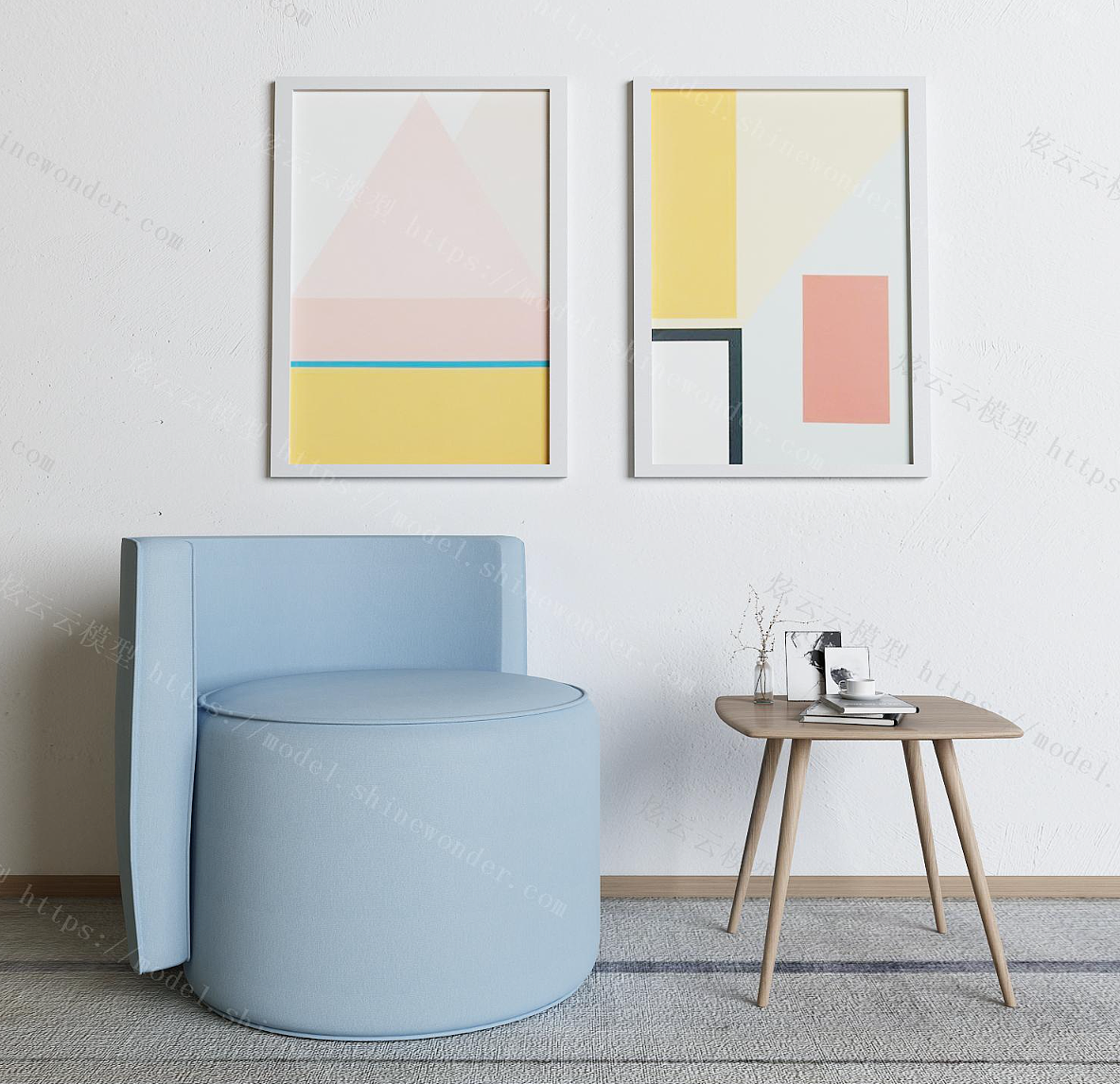 地中海沙发组合现代单人沙发单人休闲沙发休闲单人沙发