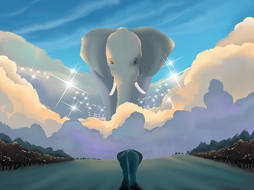 天堂里的守望—献给世界动物日（个人主页-ZMzcxMTI2MTI=） - 商业插画 - 站酷设计师烟云吐秀l原创素材 - 站酷ZCOOL