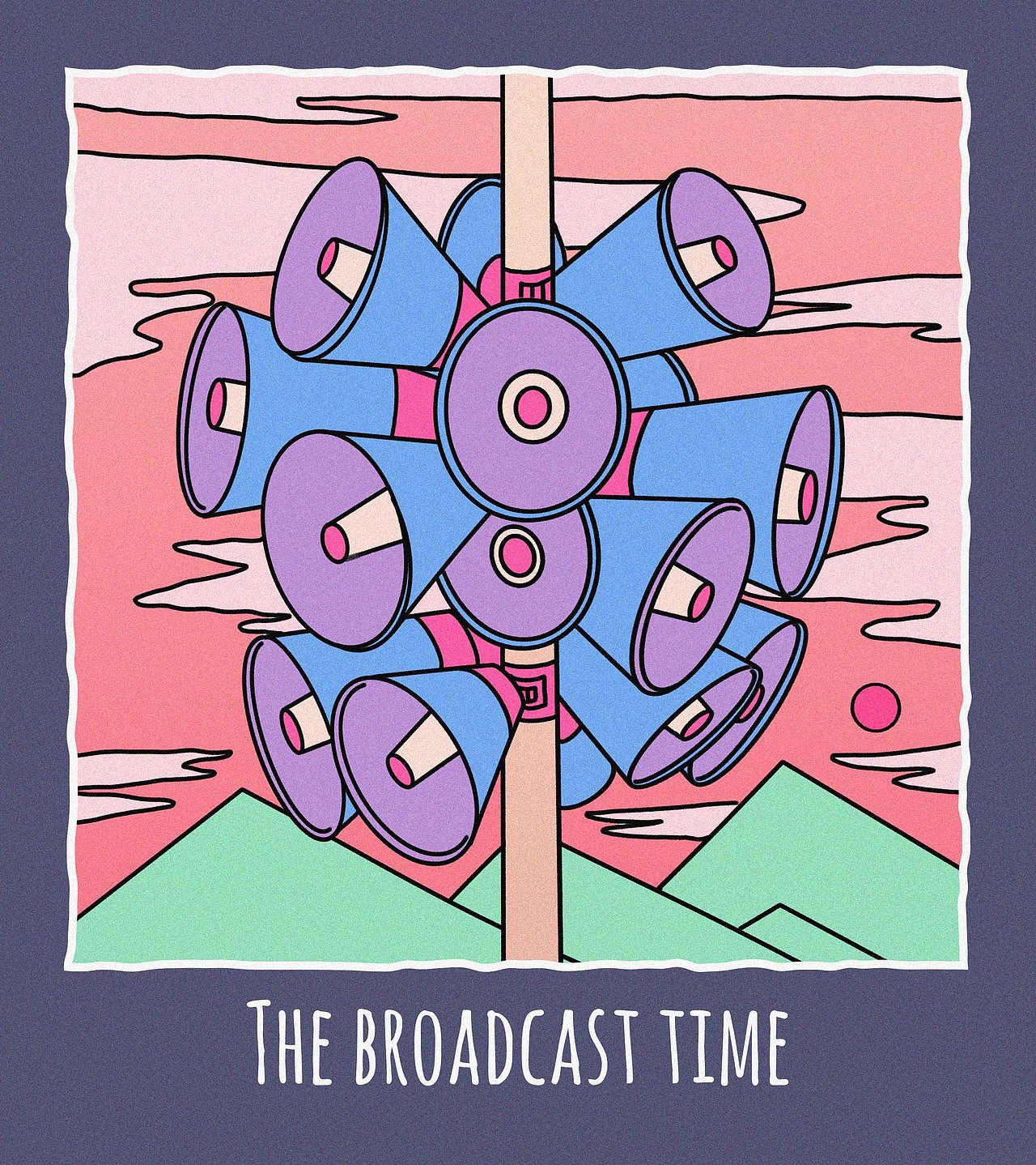 广播时间（图ZMTY3NDMzNjIw） - 艺术插画 - 站酷设计师能不这么逗吗原创素材 - 站酷ZCOOL