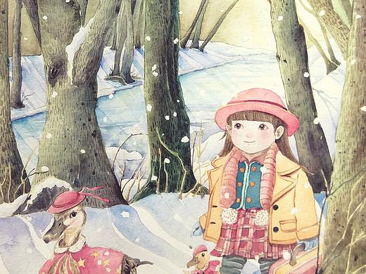 火儿水彩插画