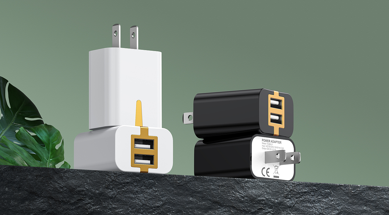 两款充电头渲染