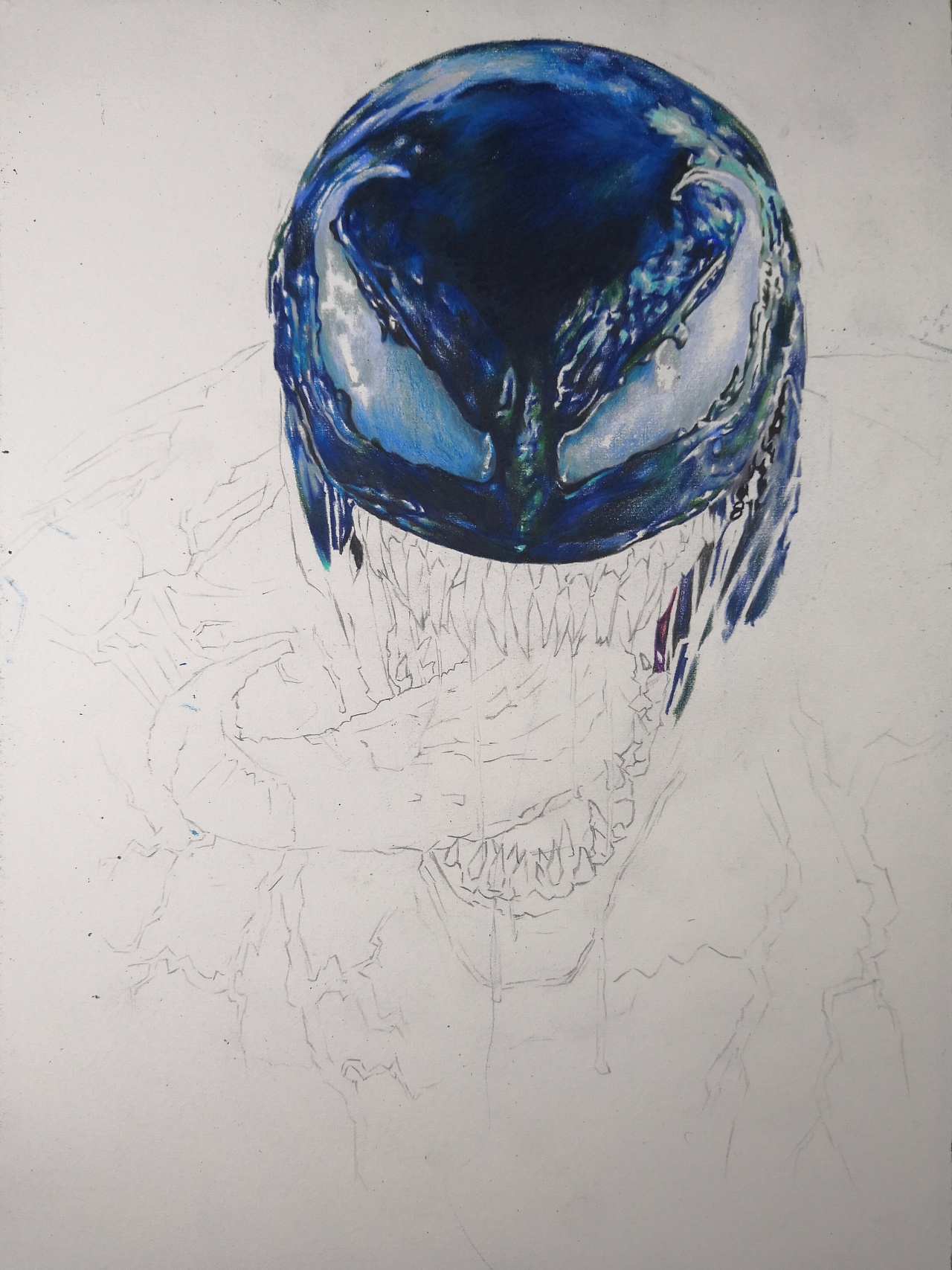 《毒液》彩铅练习