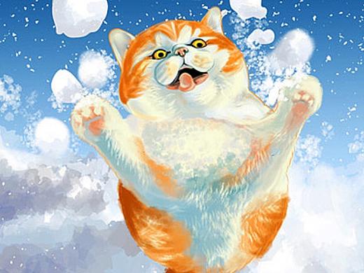 小动物和下雪天更配-冬日插画挑战15P