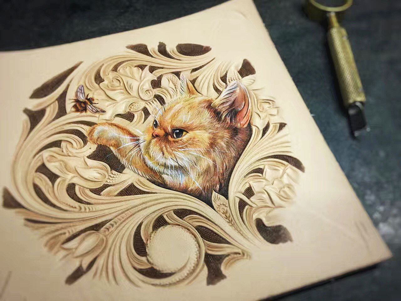 【革也皮雕】革也最灵动的喵星人